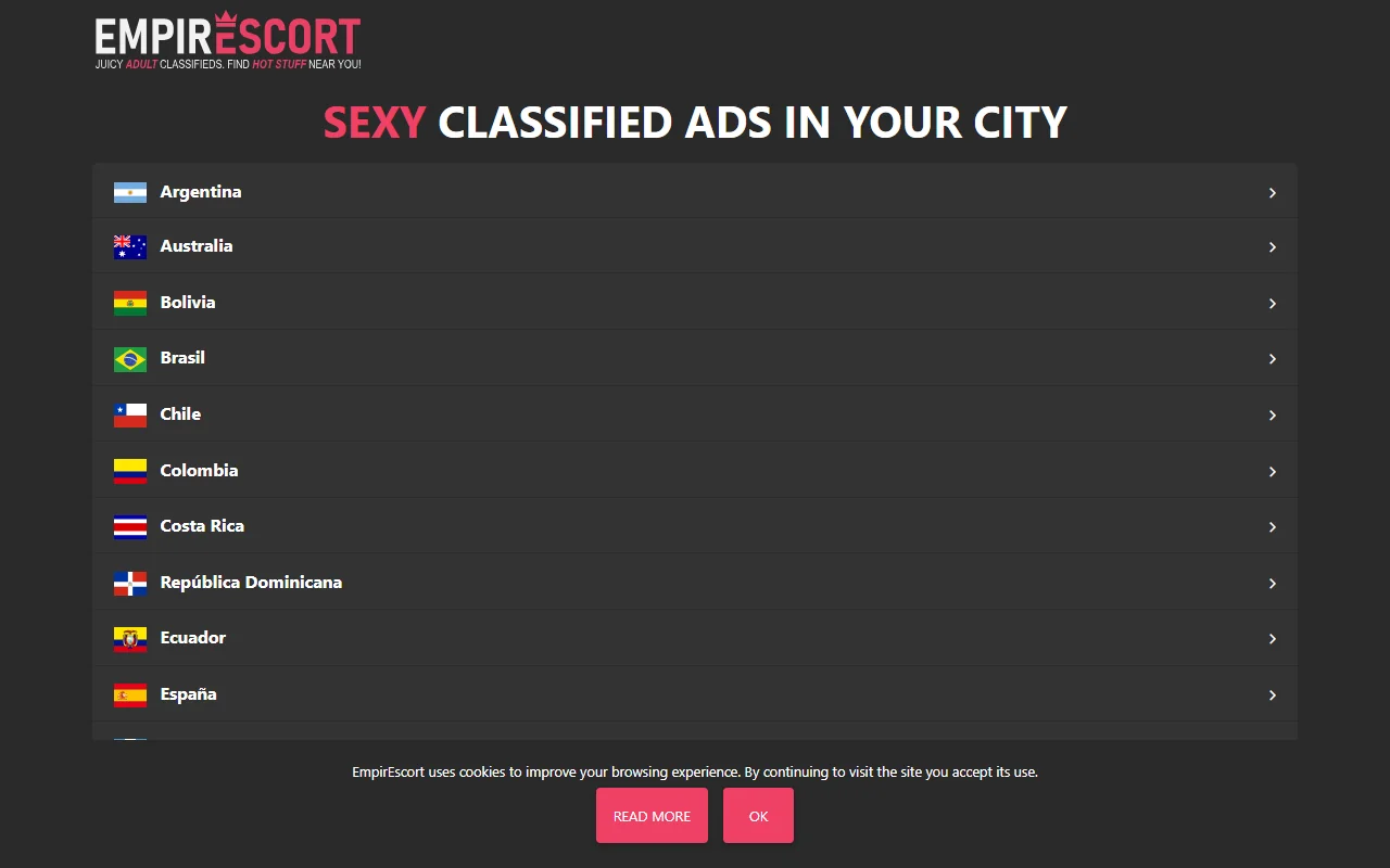 Screenshot of Empireescort